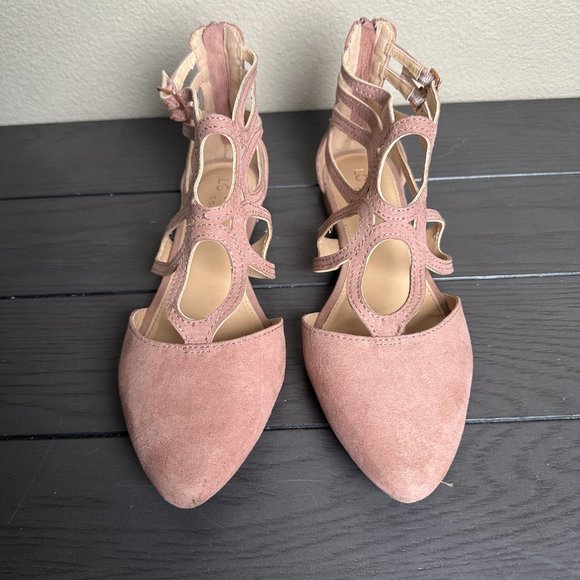 LC Lauren Conrad suede flats, Dusty Pink, Size 9 - Picture 2 of 7